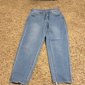 SHEIN Light Blue Straight Leg Jeans